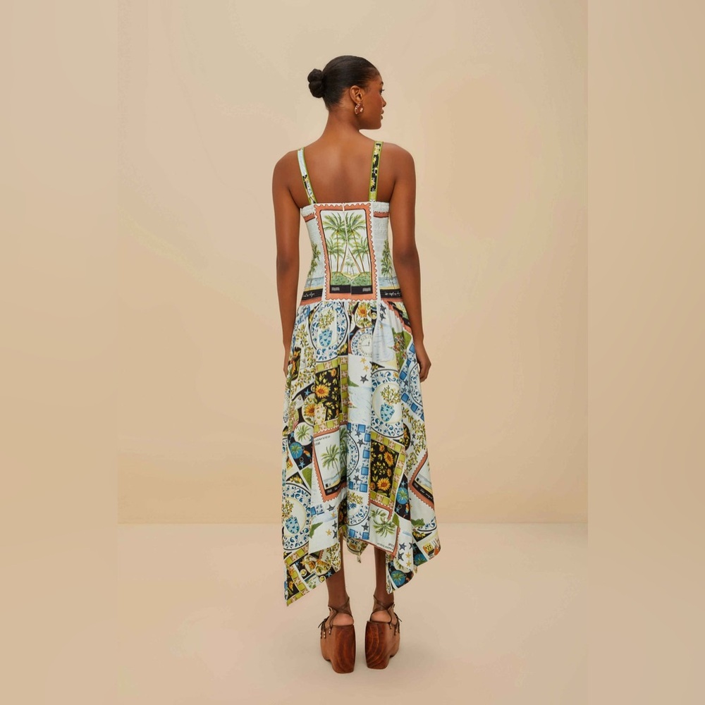 FARM Rio Multicolor Patchwork High-Low Dress - Picture 6 of 16